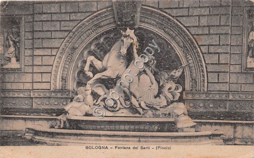 Cartolina Bologna Fontana dei Sarti 1921