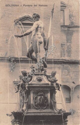 Cartolina Bologna Fontana del Nettuno 1916