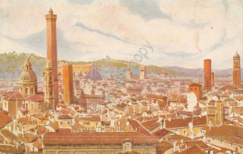 Cartolina Bologna Illustrata panorama Ed. Scrocchi