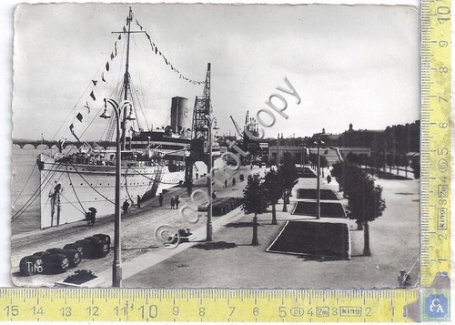 Cartolina Bordeaux Paqueboats amarré 1941