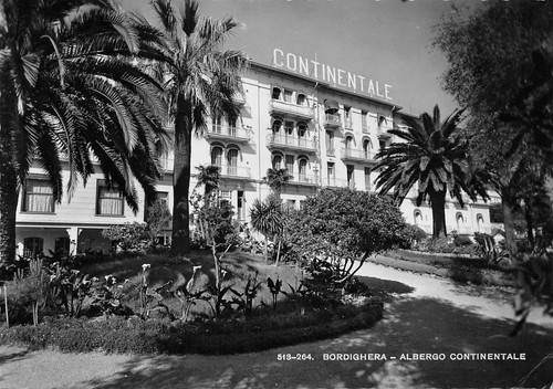 Cartolina Bordighera Albergo Continentale 1949