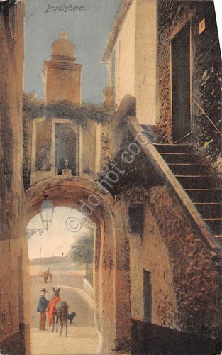 Cartolina Bordighera Illustrata 1912