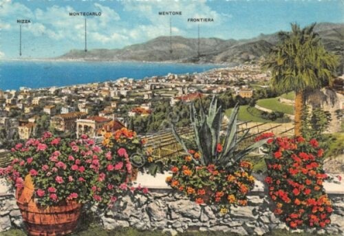 Cartolina Bordighera Panorama da Levante 1963 (Imperia)