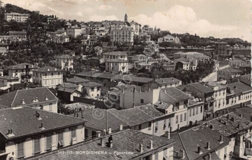 Cartolina Bordighera panorama ed Brunner danneggiata