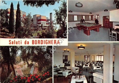 Cartolina Bordighera vedute varie 1977 (Imperia)