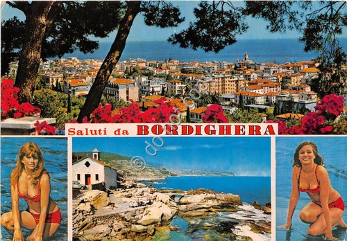 Cartolina Bordighera vedute varie 1978 Pin Up (Imperia)