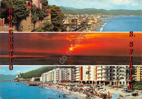 Cartolina Borghetto Santo Spirito 3 vedute (Savona)