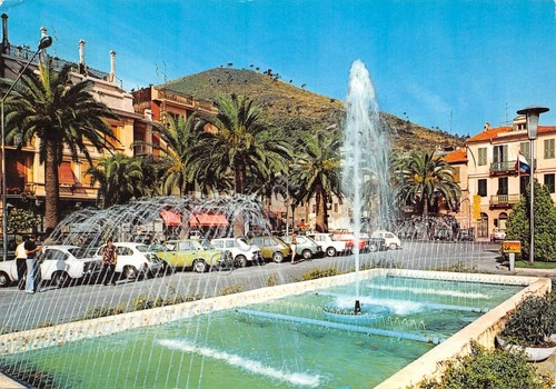 Cartolina Borghetto Santo Spirito la fontana auto d'epoca anni '70 …