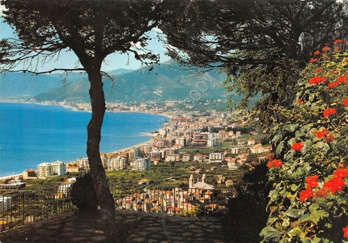 Cartolina Borgio Verezzi Loano Pietra Ligure Panorama 1967 segni (Savona)
