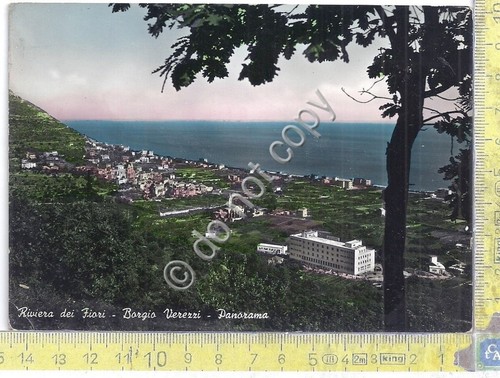 Cartolina Borgio Verezzi Panorama 1956 (Savona)
