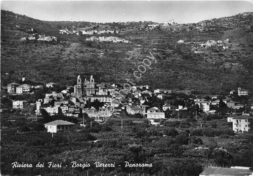 Cartolina Borgio Verezzi Panorama 1962 (Savona)