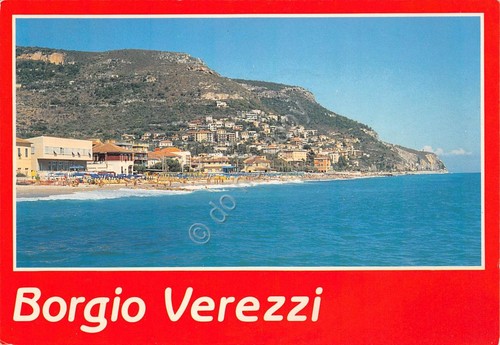 Cartolina Borgio Verezzi panorama dal mare 1988 (Savona)