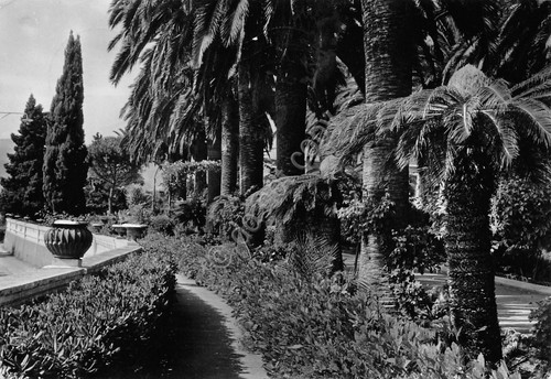 Cartolina Borgio Verezzi Villa Zaveria Giardini 1968 (Savona)