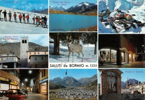 Cartolina Bormio vedute 1967 (Sondrio)