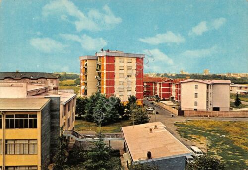 Cartolina Borsano di Busto Arsizio panorama e condomini
