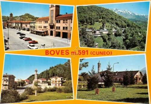 Cartolina Boves vedute varie (Cuneo)