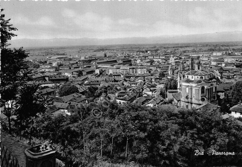 Cartolina Bra - Panorama dall'alto (Cuneo)