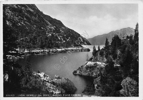 Cartolina Branzi - Laghi Gemelli Bacino Piano Casere NVG (Bergamo)