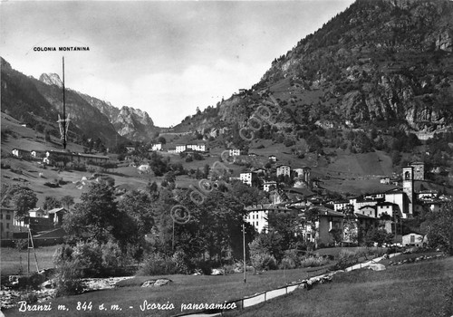 Cartolina Branzi - Panorama - 1957 (Bergamo)