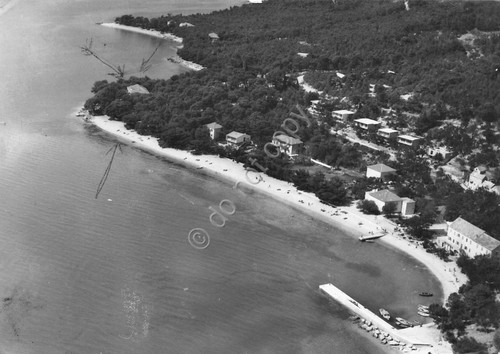 Cartolina Brela Croazia Jugoslavia panorama dall'alto 1966 segnata