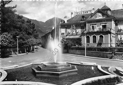 Cartolina Bressanone Hotel Elefante fontana 1953 (Bolzano)