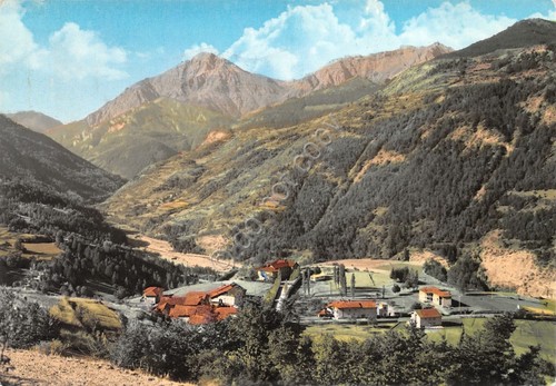 Cartolina Breuil Cervinia Monte Cervino e pista di sci Chalet