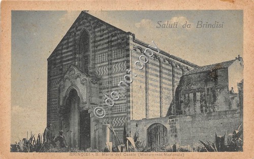 Cartolina Brindisi Santa Maria del Casale Animata