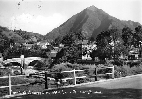 Cartolina Bromia di Montoggio Ponte Romano 1967