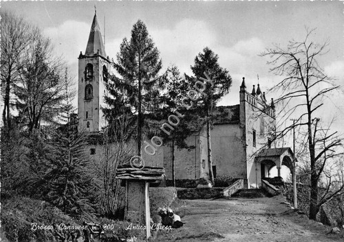 Cartolina Brosso - Antica Chiesa - anni '50 (Torino)