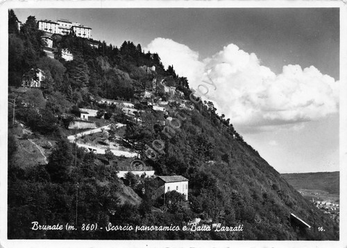 Cartolina Brunate Panorama parziale e Baita Lazzati