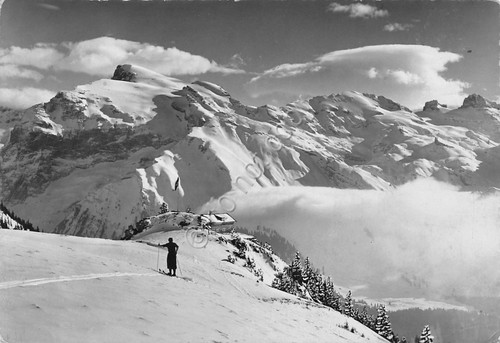 Cartolina Brunnihutte mit Titlis animata
