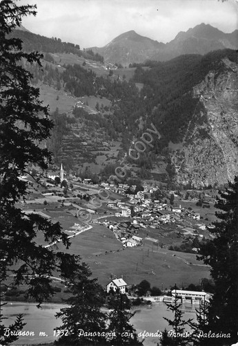 Cartolina Brusson Panorama Monte Palasina 1960