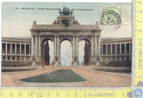 Cartolina Bruxelles - Arcade Monumentale Cinquantenaire - Vg Belge Congo …