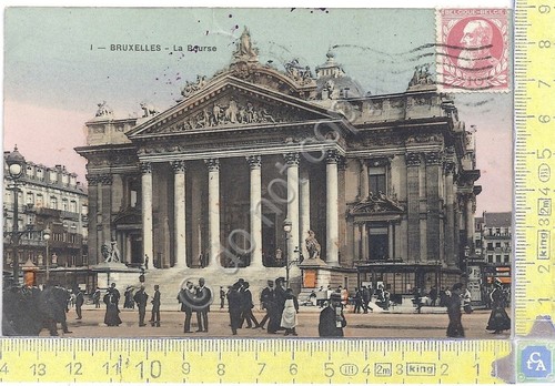 Cartolina Bruxelles - La Bourse - Vg Belge Congo - …