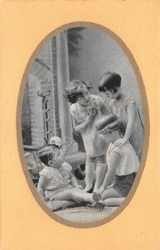 Cartolina Buon Natale bambini profila toro