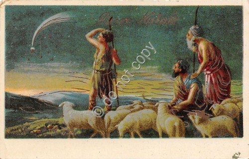 Cartolina Buon NataleIllustrata Pastori - Stella Cometa - 1942