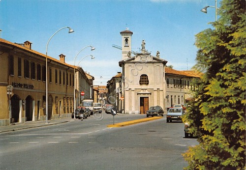 Cartolina Busto Arsizio Via Donizzetti Via Sella Chiesa Madonna in …
