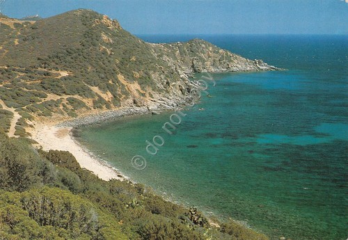 Cartolina Cagliari Litorale tra Cala delle Stelle e Solonas 1987