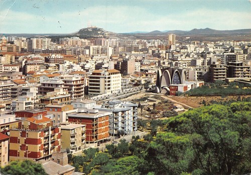 Cartolina Cagliari panorama 1956