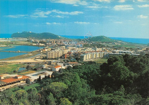 Cartolina Cagliari panorama parziale e Sella del Diavolo