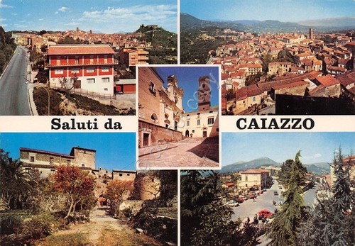 Cartolina Caiazzo vedute varie paese e case anni '80