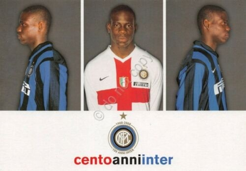 Cartolina calcio Mario Balotelli Inter
