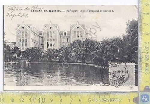 Cartolina Caldas da Raina - circolata Portogallo Congo Italia - …