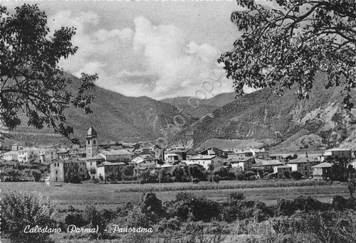 Cartolina Calestano Parma panorama