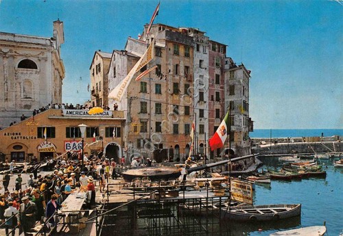 Cartolina Camogli Sagra del pesce 1983 animata