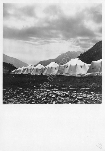 Cartolina Campeggio Monte Rosa Val D'Ayas 1937 Touring Club fotocartolina