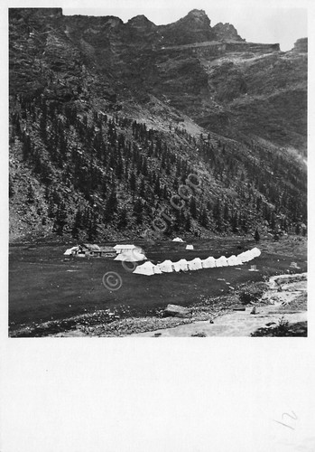 Cartolina Campeggio Monte Rosa Val D'Ayas 1937 Touring Club fotocartolina …