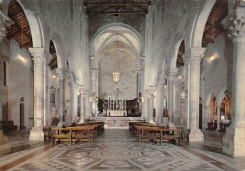 Cartolina Campiglia Cervo Santuario S. Giovanni Battista interno (Biella)