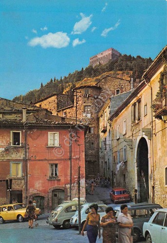 Cartolina Campobasso Largo S. Antonio Vico Camaio animata auto anni …