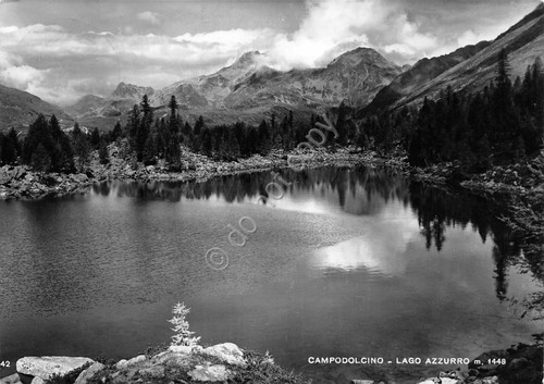 Cartolina Campodolcino Panorama lago 1957
